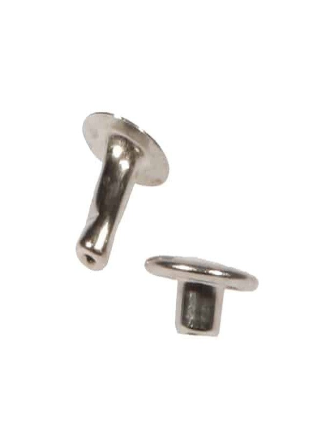 Nimida™ Single Cap Rivets | Brass | Medium Size-7 mm | Silver | for DIY Leather Craft | Pack of 100 Pairs - Image 3